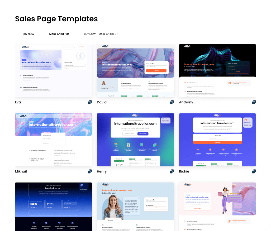 Dynamic Sales Pages illustration showing customizable for-sale page design