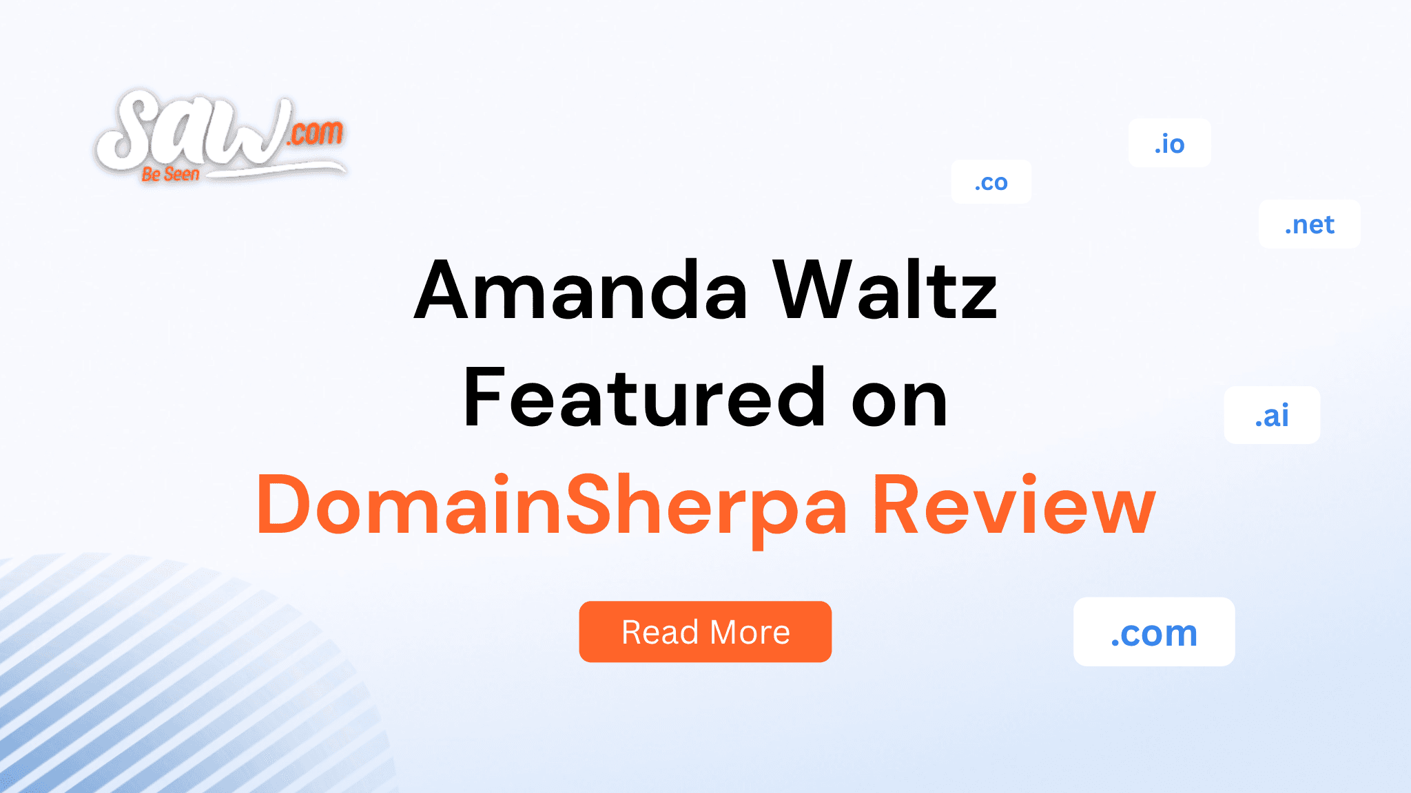 Amanda Waltz Featured on DomainSherpa Review