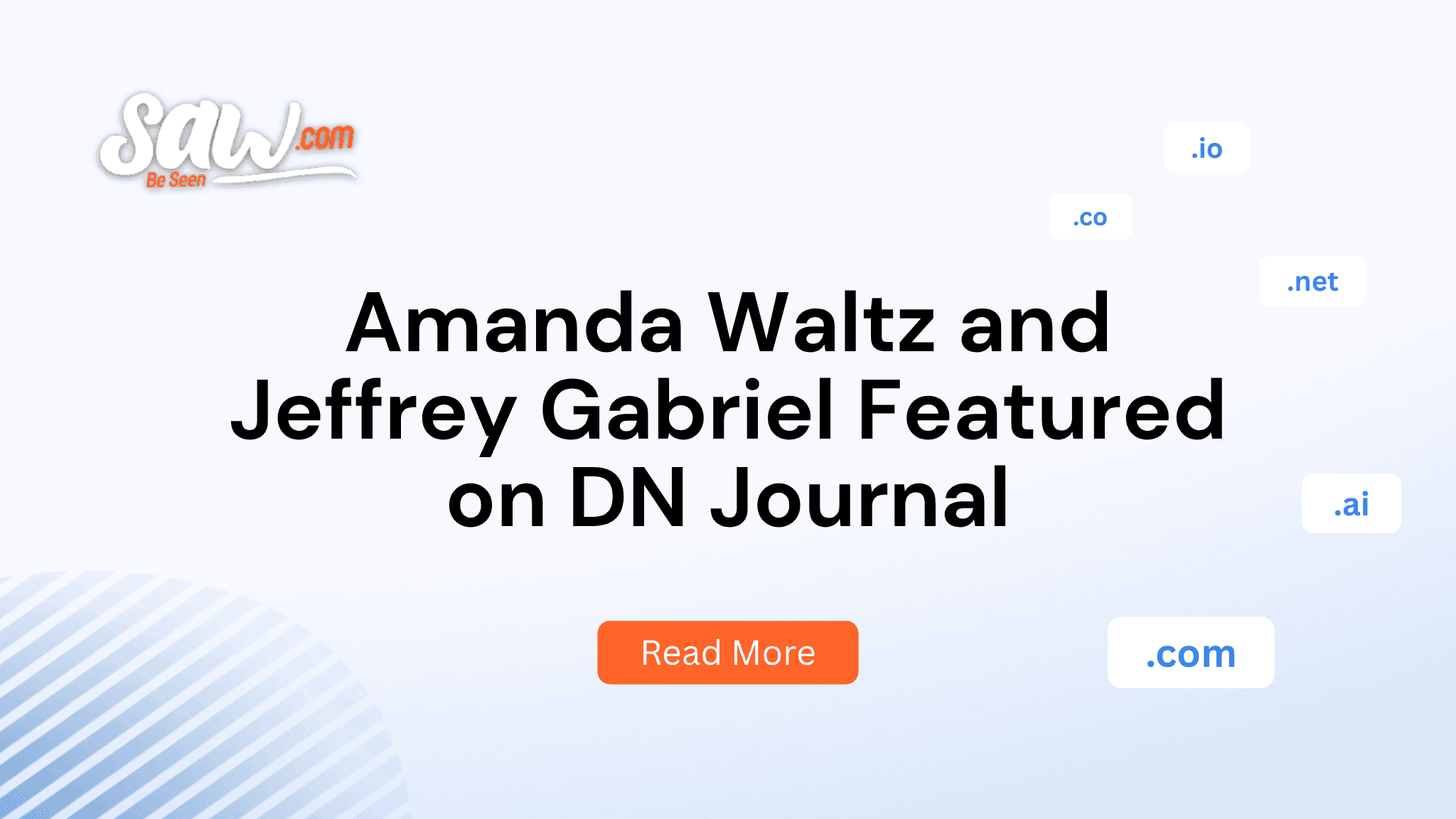 Amanda Waltz and Jeffrey Gabriel Featured on DN Journal