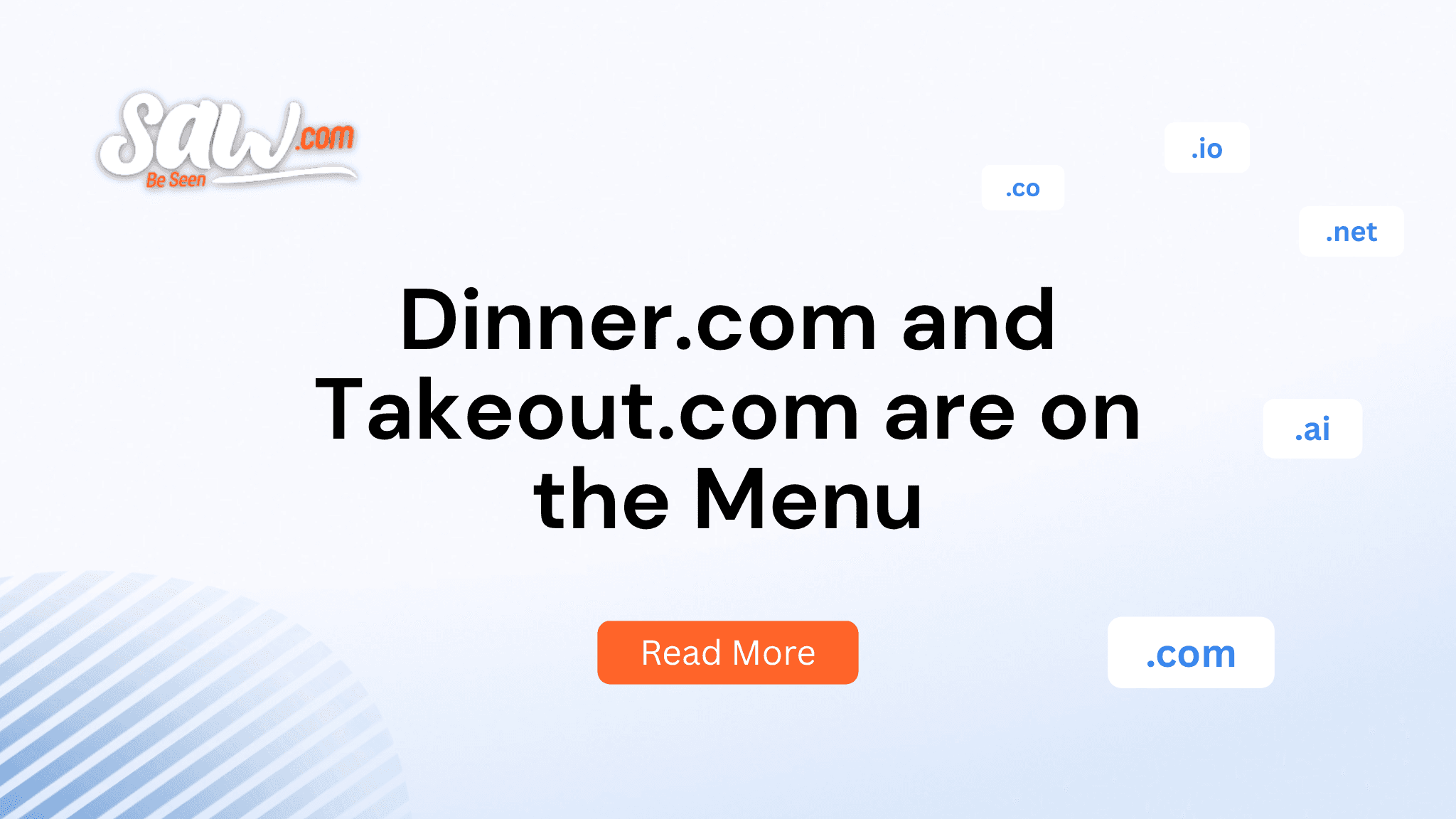 Dinner.com and Takeout.com are on the Menu
