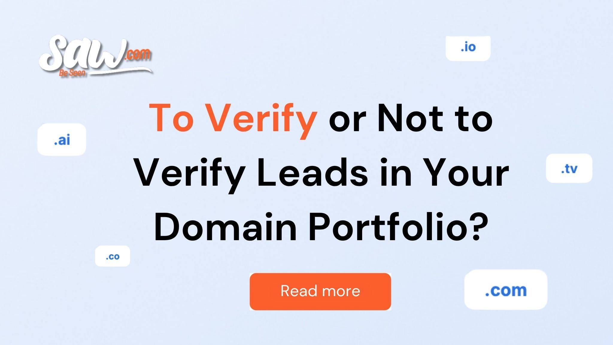 Domain inquiry form and live chat interface used for lead qualification on Saw.com