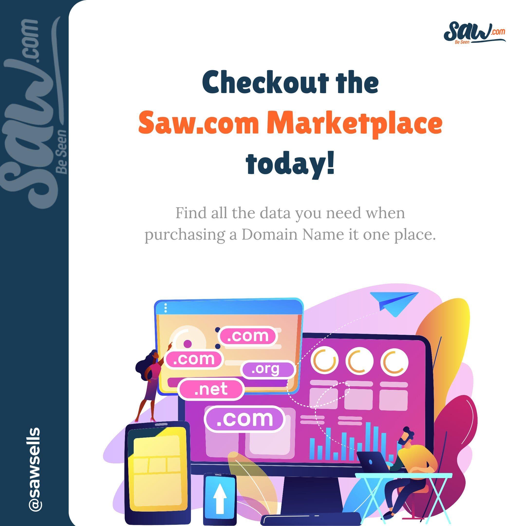 Checkout the Saw.com Marketplace Today!