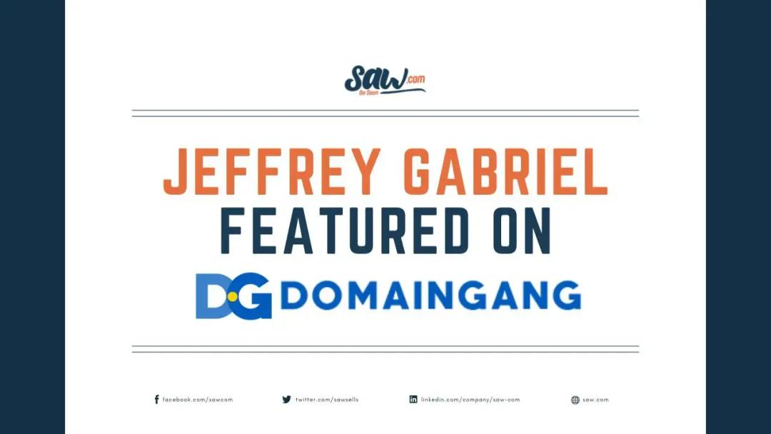 Jeffrey Gabriel was Featured on DomainGang
